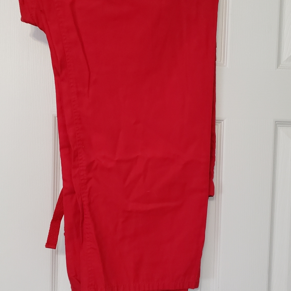 Red scrub pants